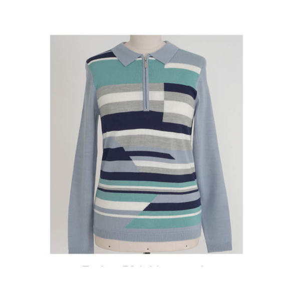 Gabriella Trui met Kraag Blauw