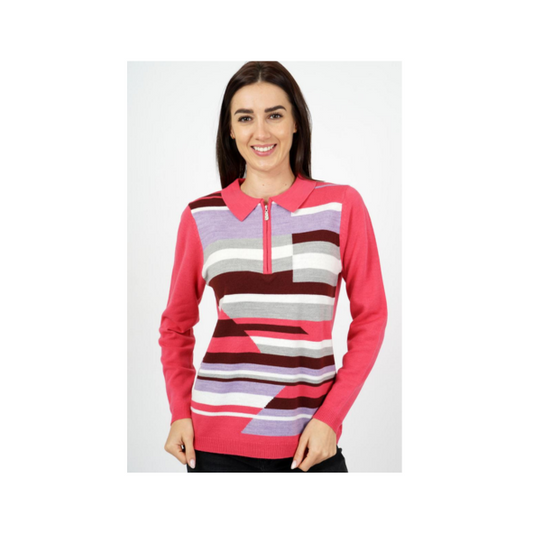Gabriella Trui met Kraag Roze Lila