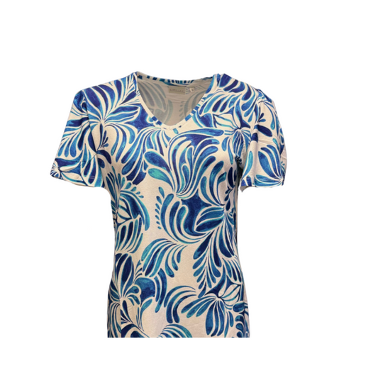 gabriella k shirt van viscose kleur blauw. verkocht door marijke mode