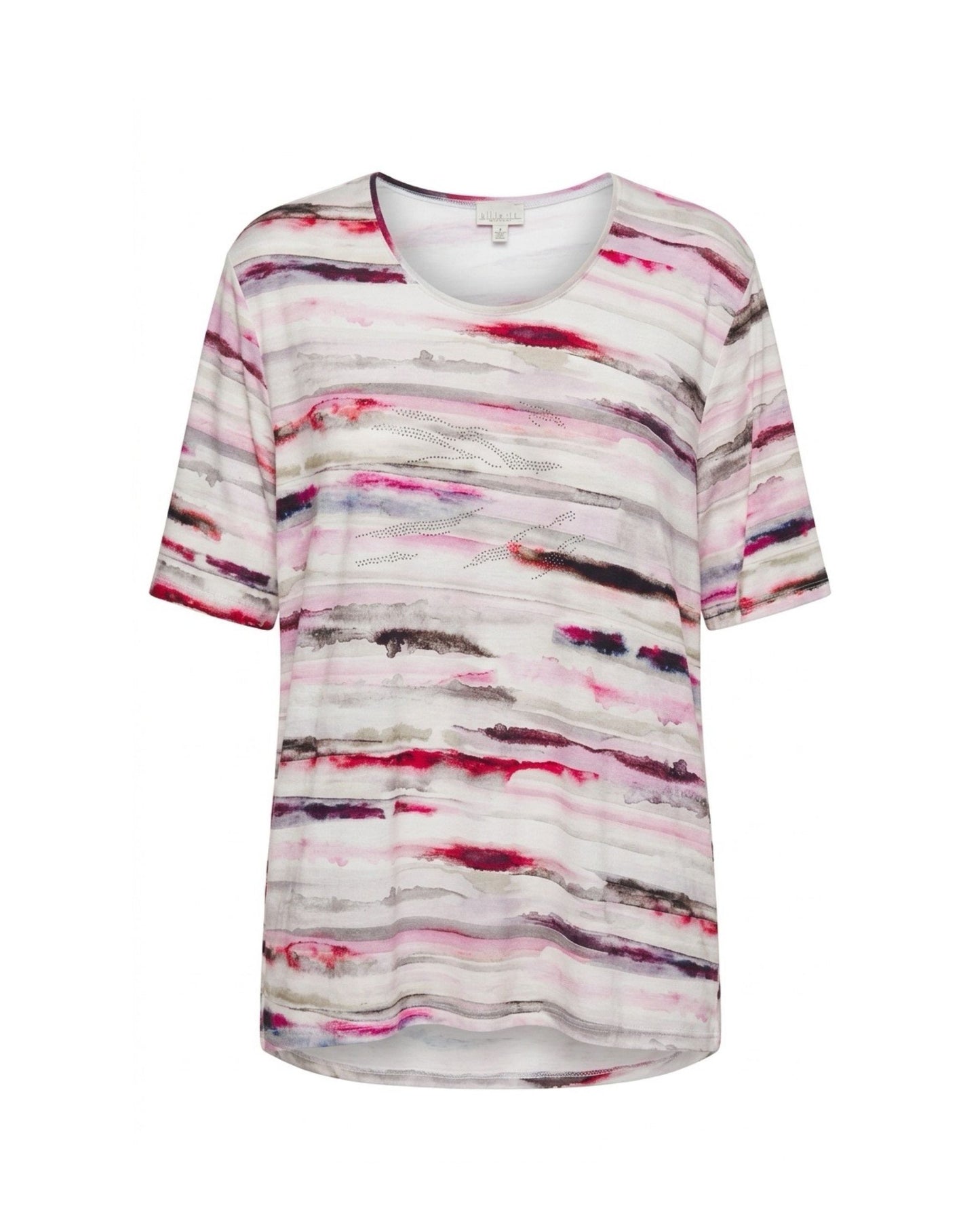 Gabrielle K. Shirt Streep Roze Grijs