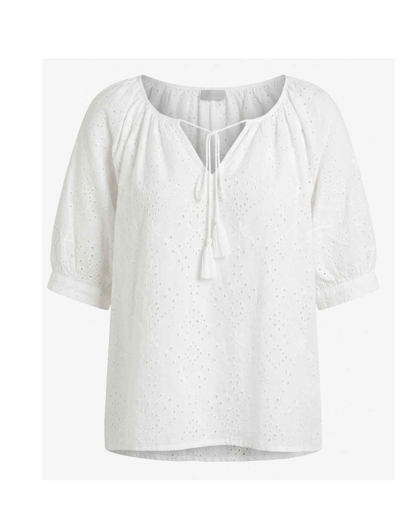 Gabrielle K, Broderie Shirt OffWhite