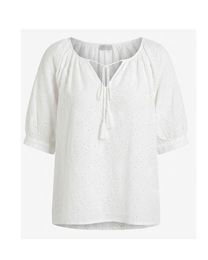 Gabrielle K, Broderie Shirt OffWhite