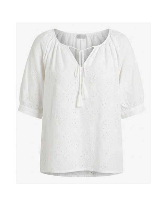 Gabrielle K, Broderie Shirt OffWhite
