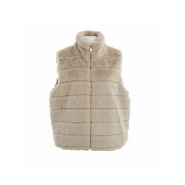 zachte gilet met zakken en rits sluiting nieuwe voorjaarsmode bij Marijke Mode