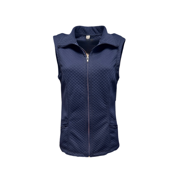 dames gilet met ritsluiting. gilet met kraag en zakjes. verkocht door marijke mode hippe dames mode