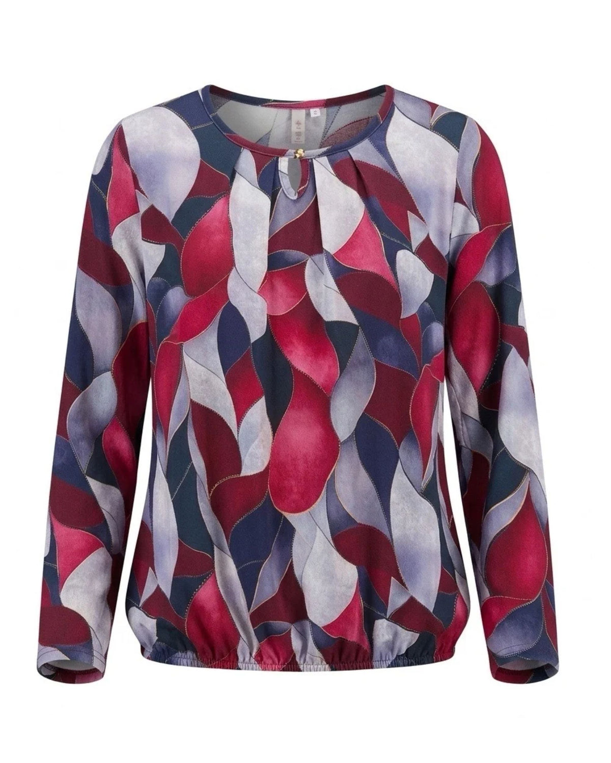 warme blousonshirts bij Marijke Mode. Shirts met elastiek