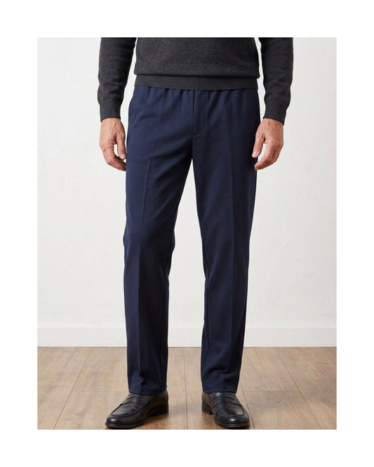 heren pantalon broek met elastieke band in jersey kwaliteit bij marijke mode