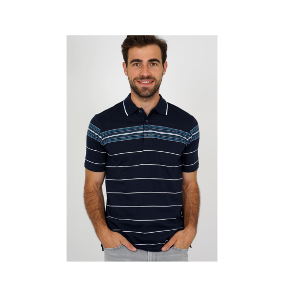 MXO Heren Poloshirt Donkerblauw Petrol