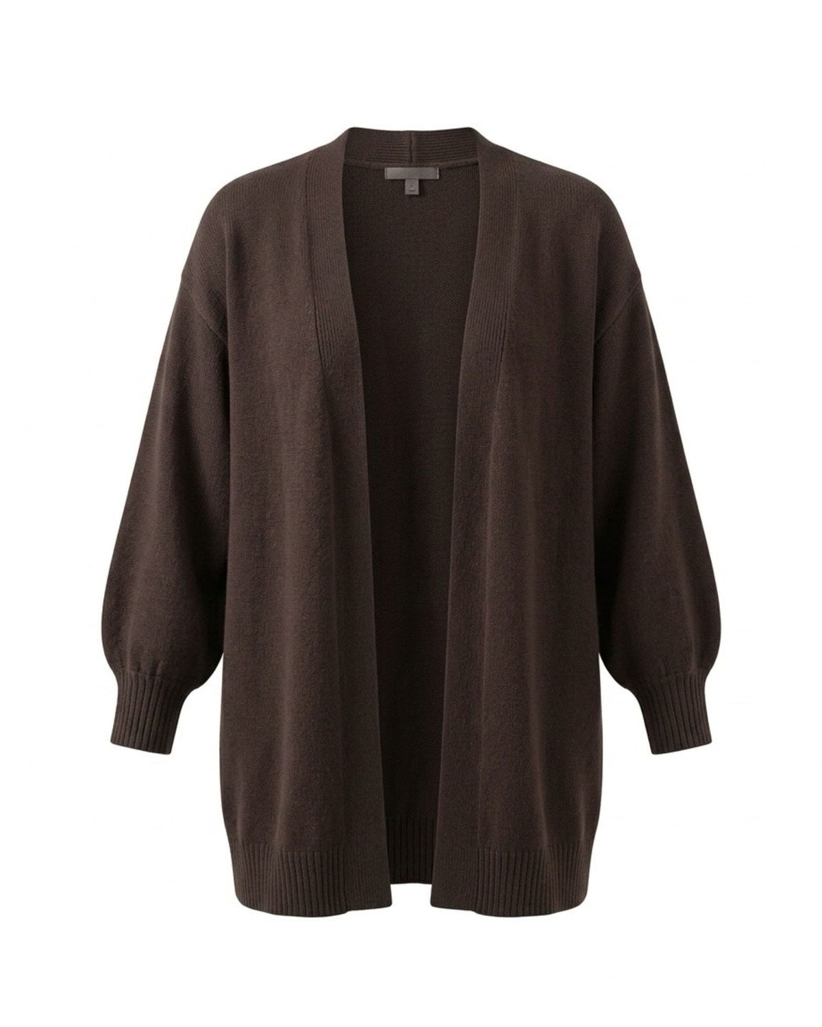 Losvallend vest met zakken – one size - Bruin bij Marijke mode