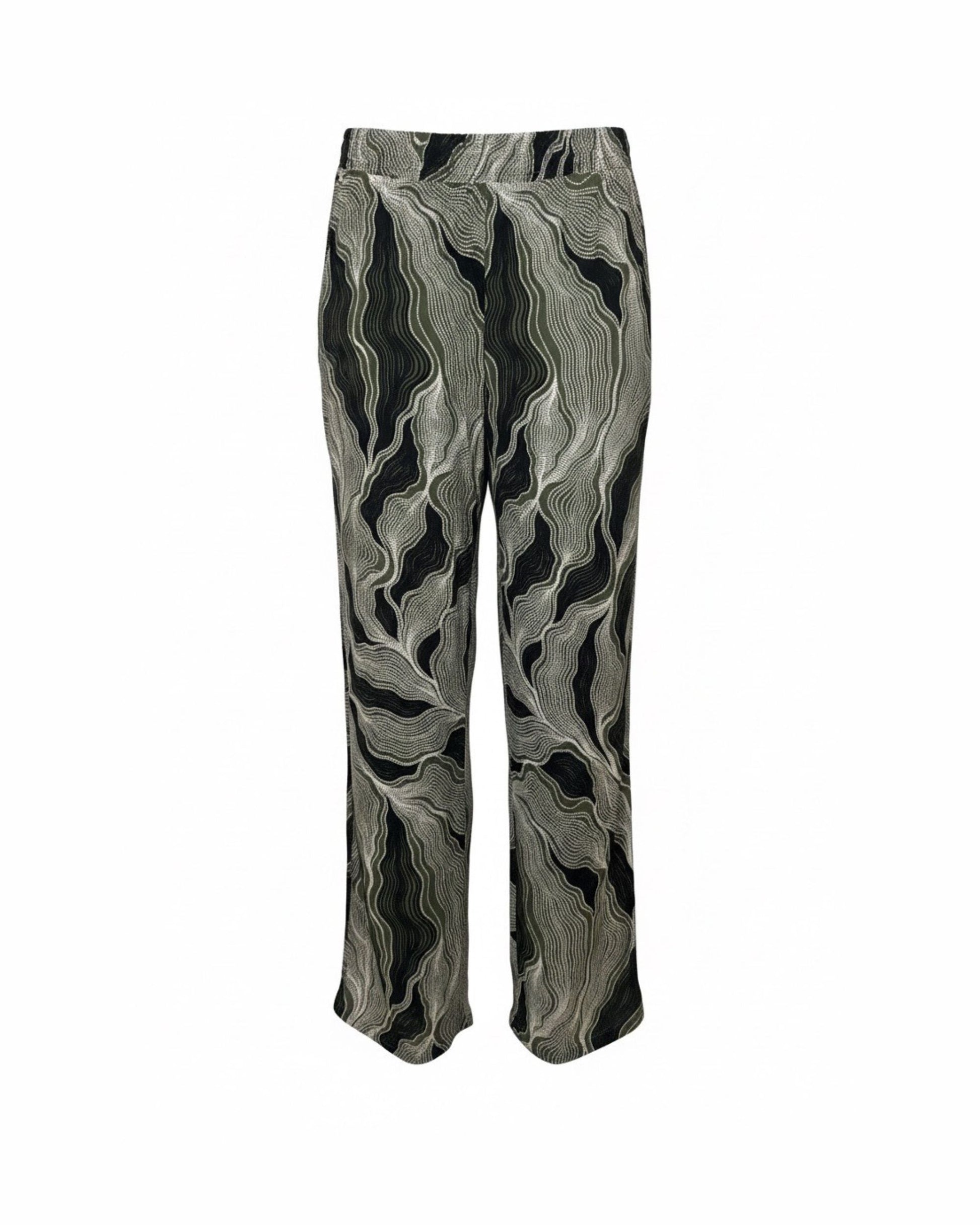 MXO 100% viscose loose fit instapbroek met elastische band en zakken – Marijke Mode