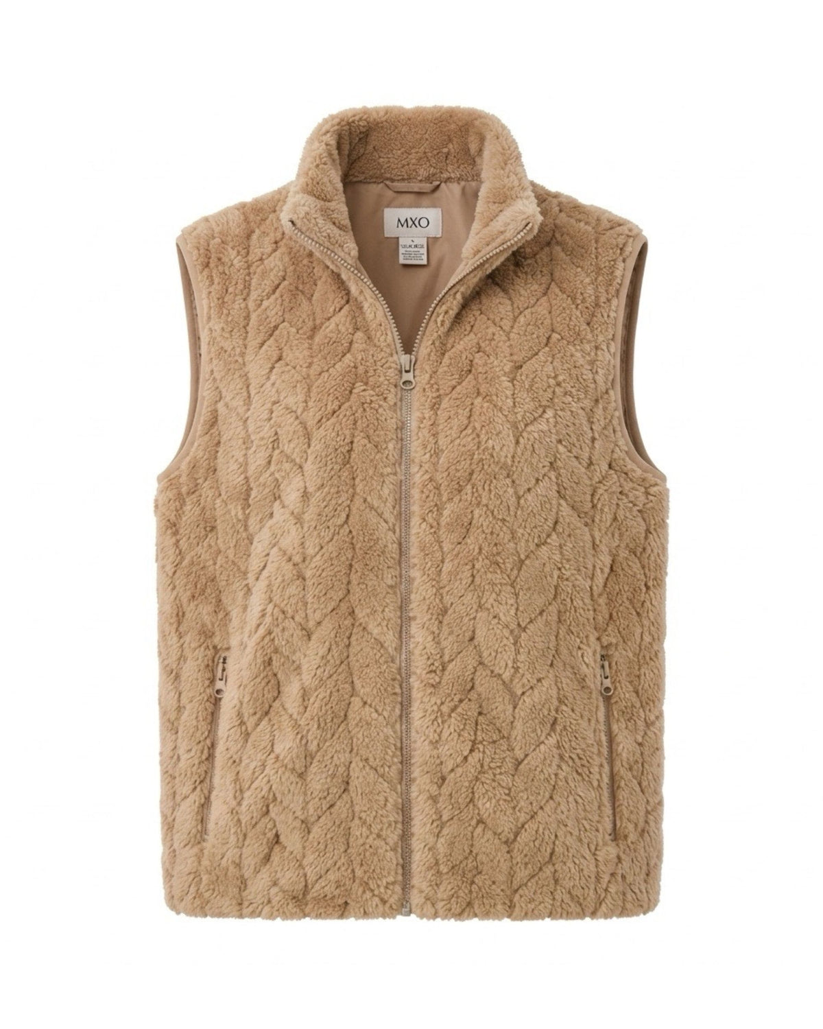 MXO dames gilet bodywarmer met ritssluiting, opstaande kraag en afsluitbare zakken bij Marijke Mode
