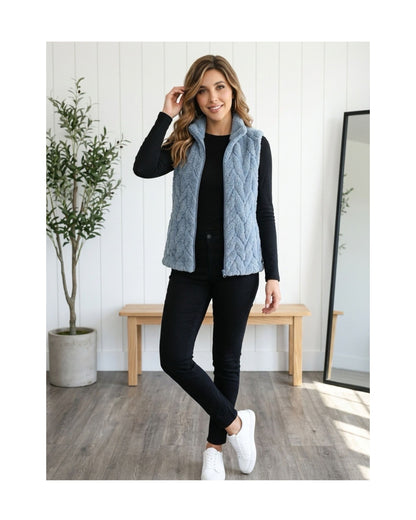 MXO dames gilet bodywarmer met ritssluiting, opstaande kraag en afsluitbare zakken bij Marijke Mode