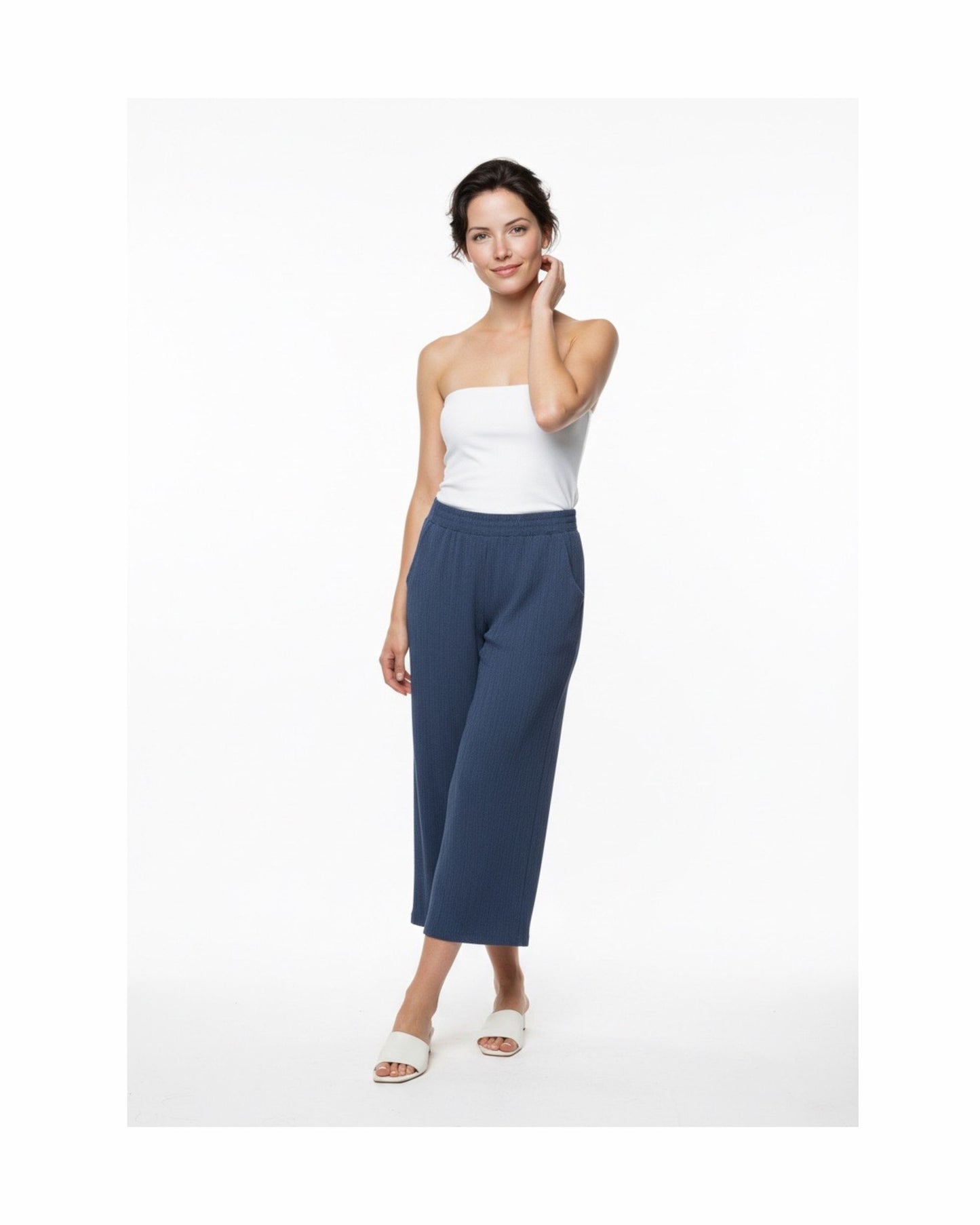 MXO loose fit instapbroek met elastische band en zakken in uni kleuren en prints – Marijke Mode