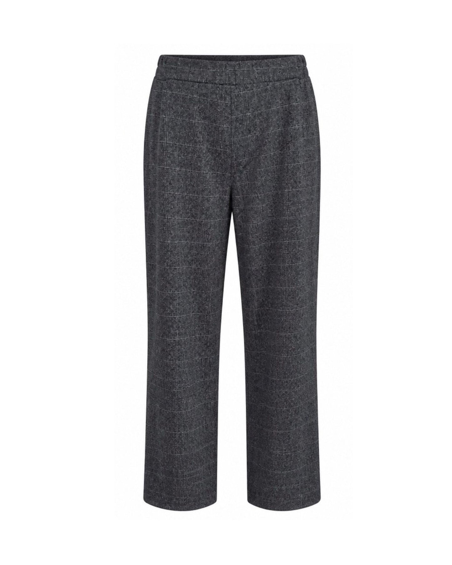 MXO dames instapbroek met print, brede elastische tailleband, steekzakken en normale lengtemaat, verkrijgbaar bij Marijke Mode