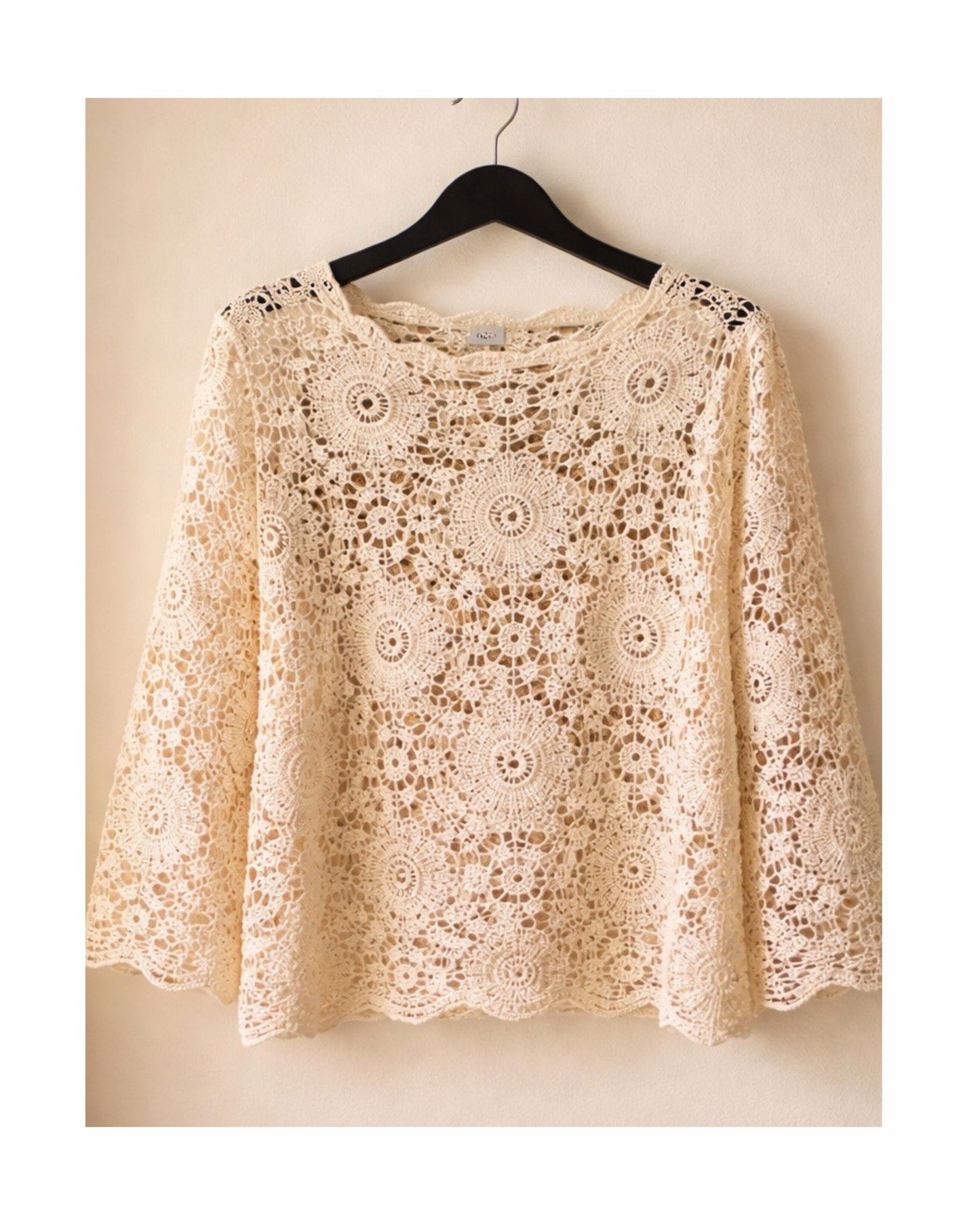 MXO Gehaakt Shirt Beige