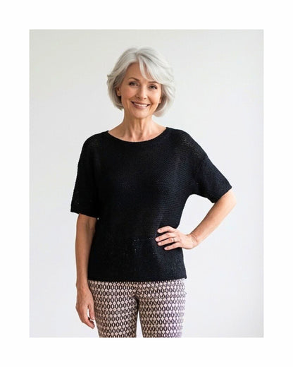 mxo gehaakt shirt met ronde hals verkocht door Marijke Mode