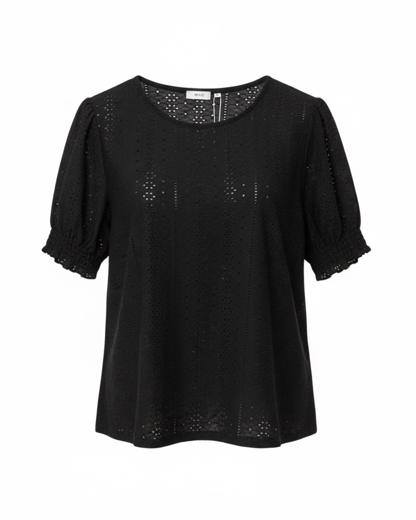 Broderie Shirt Met Ronde Hals En Korte Mouwen Van MXO Verkocht Door Marijke Mode
