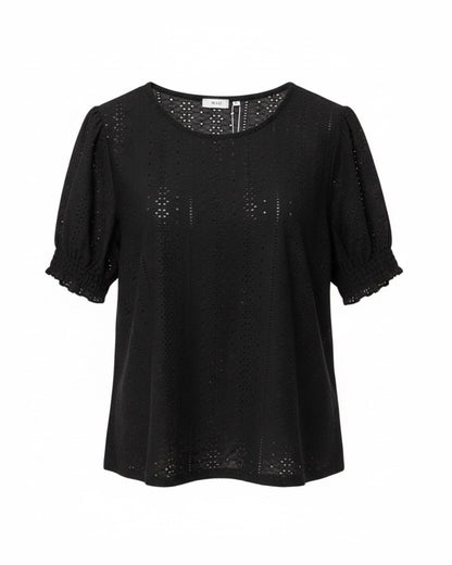 Broderie Shirt Met Ronde Hals En Korte Mouwen Van MXO Verkocht Door Marijke Mode