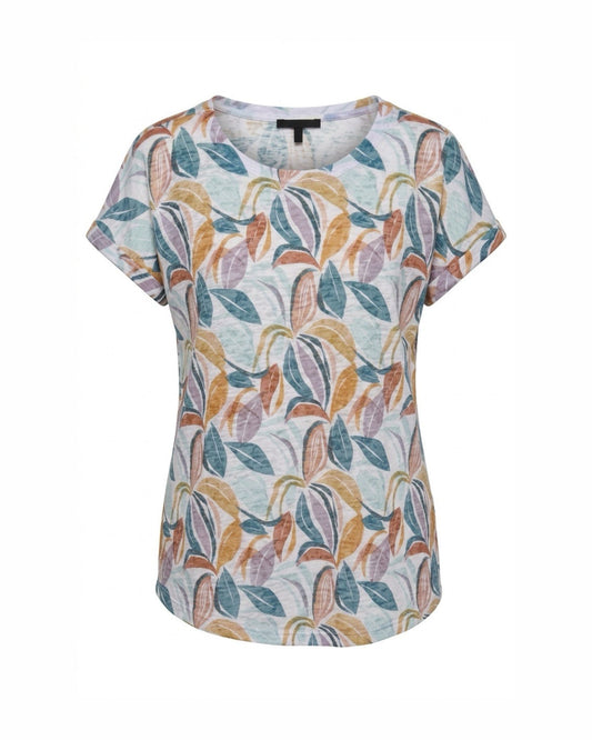 MXO T-Shirt Bloem Petrol Lila