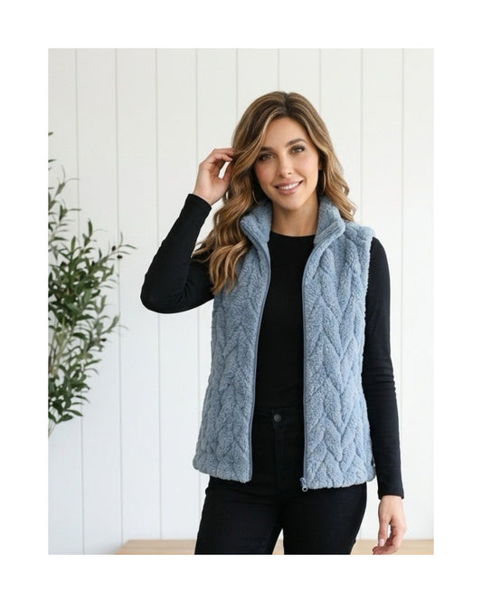 MXO dames gilet bodywarmer met ritssluiting, opstaande kraag en afsluitbare zakken bij Marijke Mode