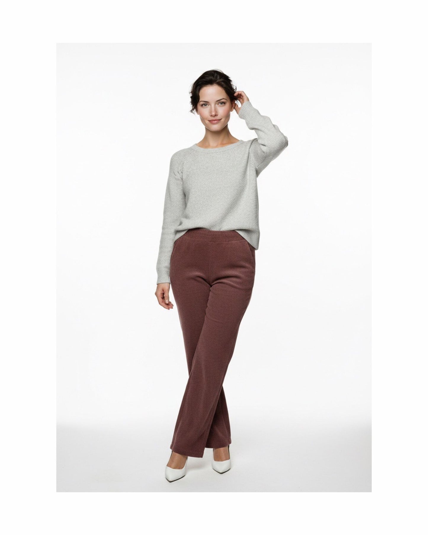 MXO loose fit instapbroek met elastische band en zakken in uni kleuren en prints – Marijke Mode