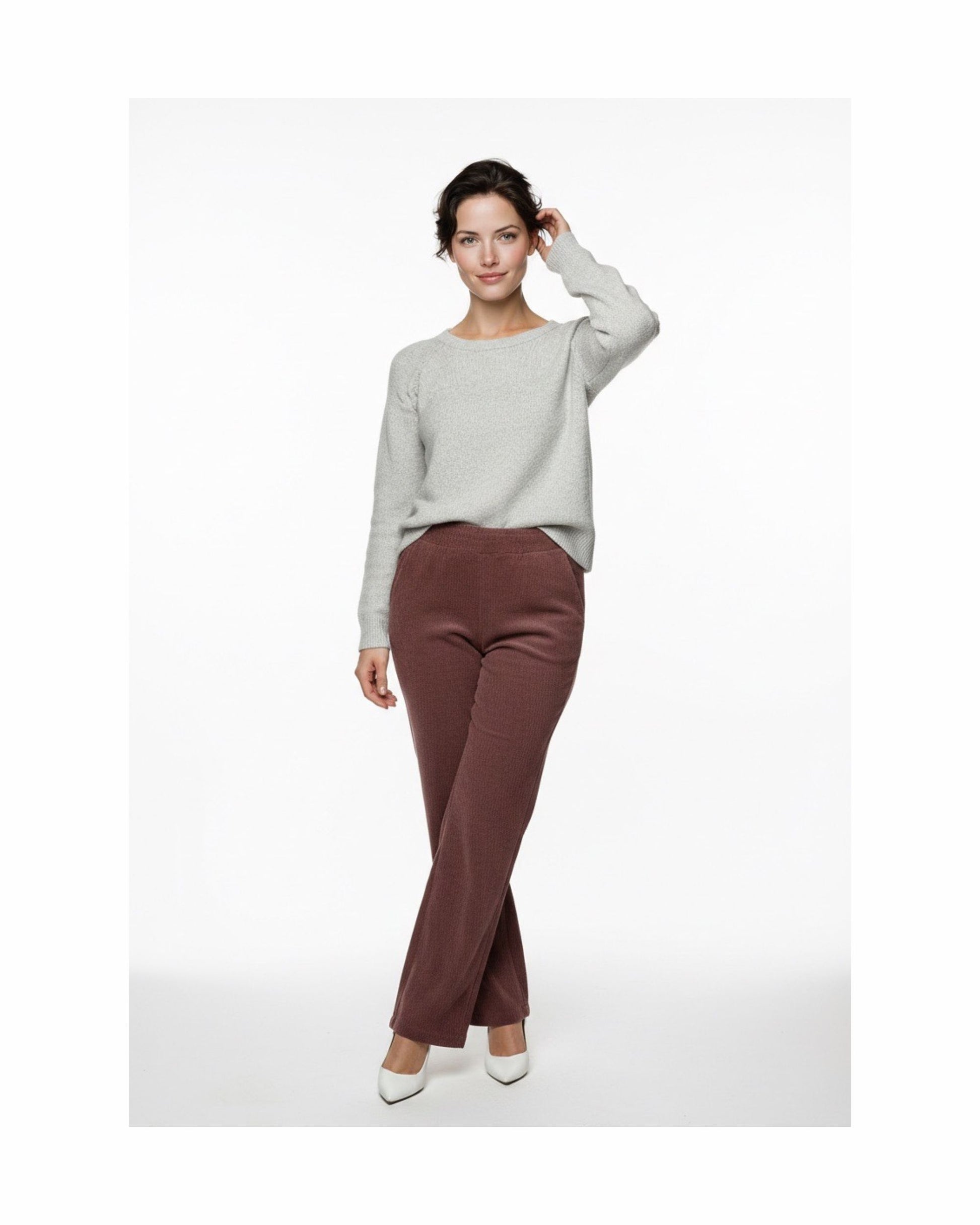 MXO loose fit instapbroek met elastische band en zakken in uni kleuren en prints – Marijke Mode