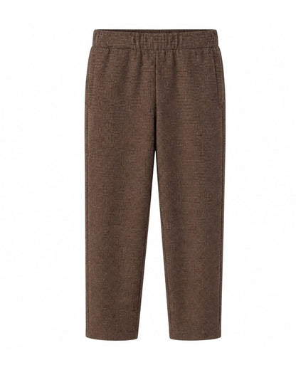 MXO dames instapbroek met print, brede elastische tailleband, steekzakken en normale lengtemaat, verkrijgbaar bij Marijke Mode