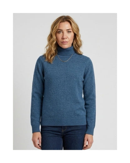 Warme Marinello-coltrui met omslagcol, verkrijgbaar bij Marijke Mode.