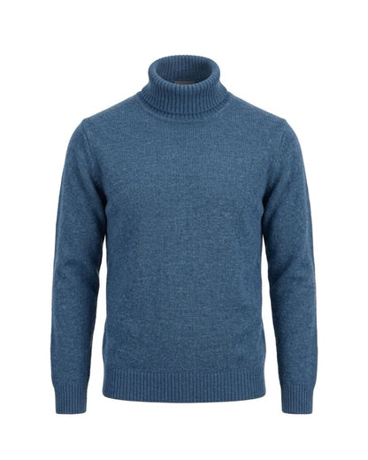 Warme Marinello-coltrui met omslagcol, verkrijgbaar bij Marijke Mode.