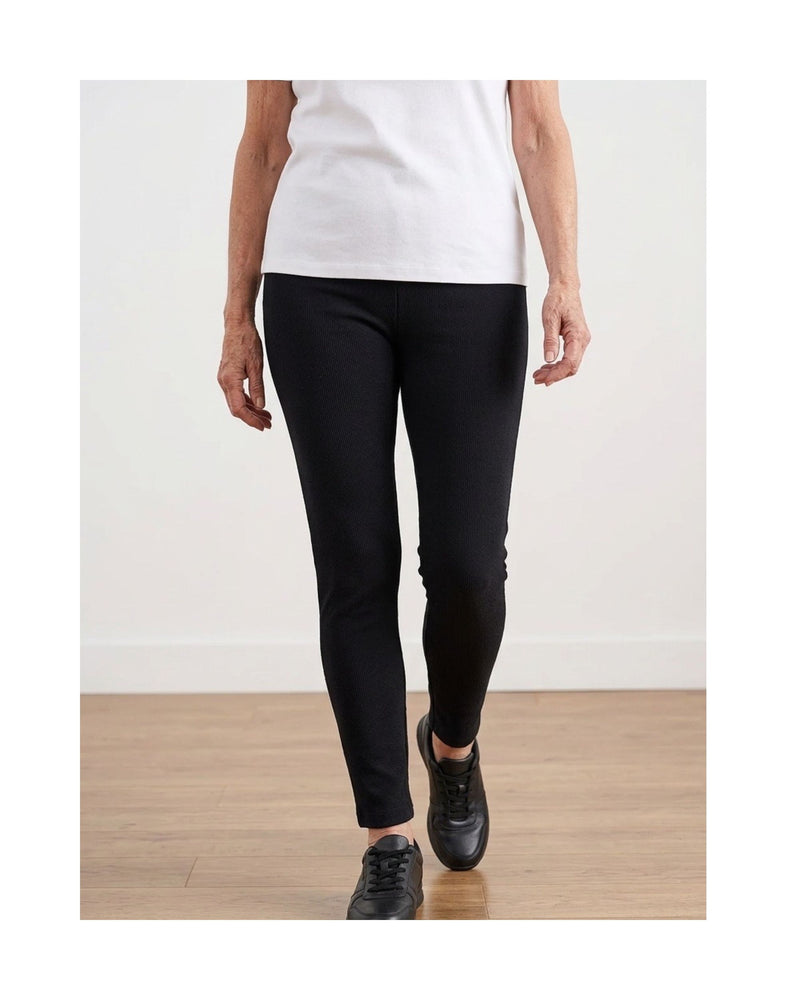 Marinello fleecegevoerde comfortbroek voor dames met elastische tailleband en korte lengtemaat, warme winterbroek van Marijke Mode