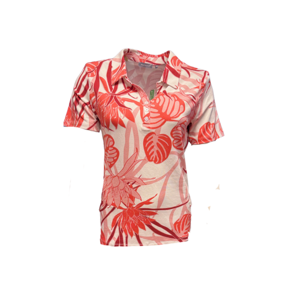 Marinello Poloshirt Bloem Rood