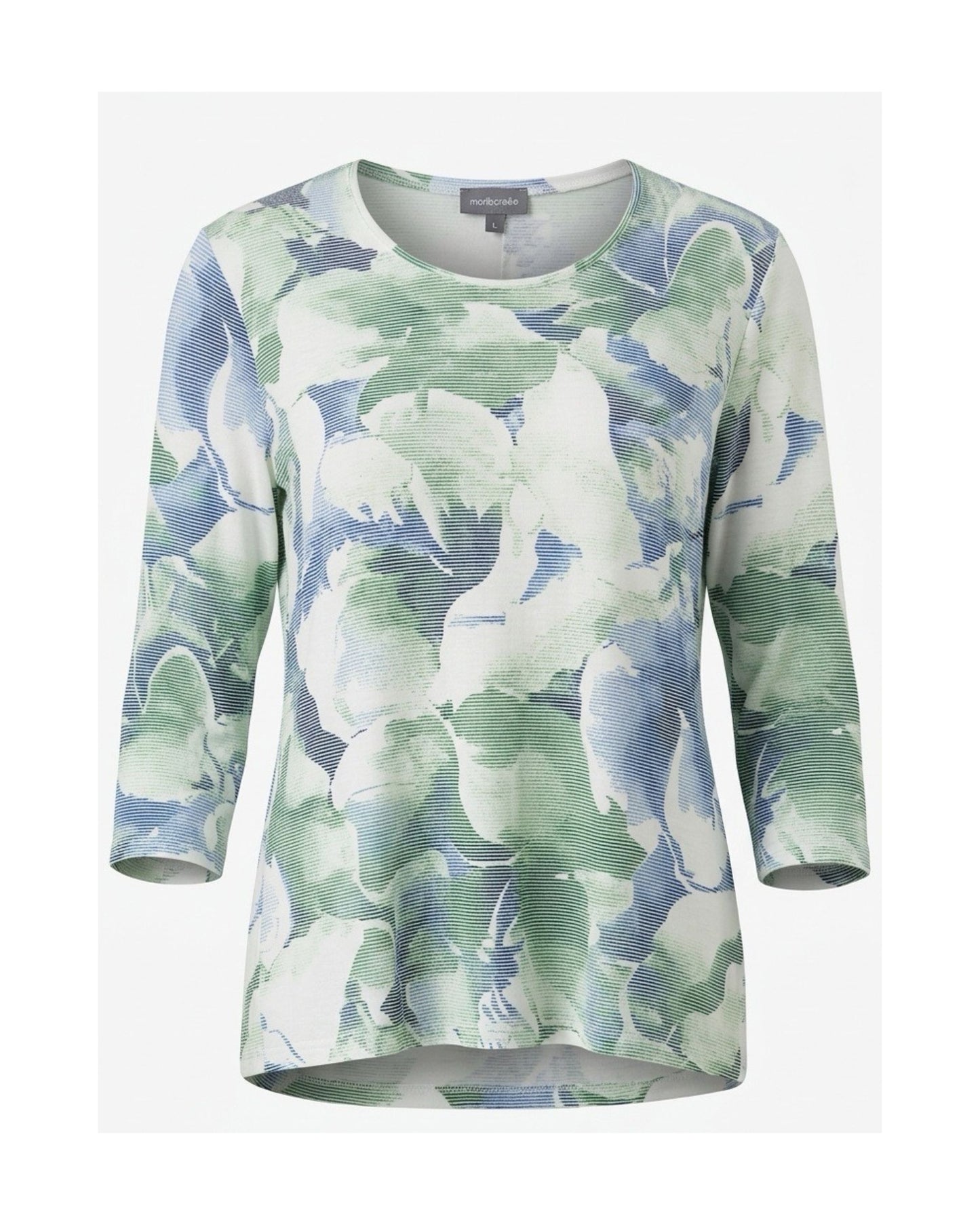 Marinello Shirt 3/4 Mouw Groen Blauw