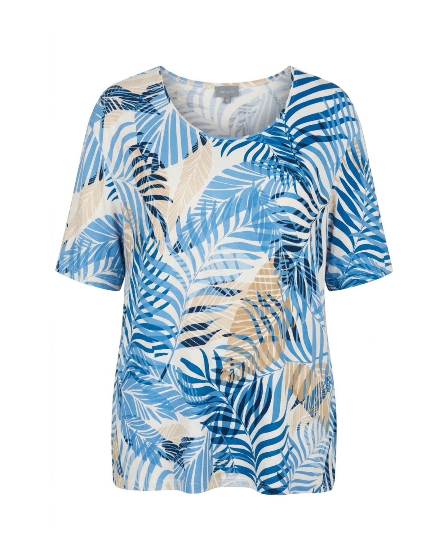 Marinello Shirt Paars Blad Blauw Beige