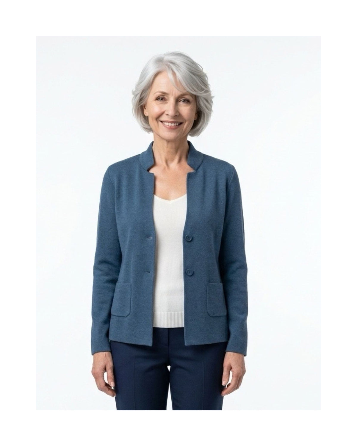 Marinello Vestjasje Met Opstaand kraagje Raffblauw