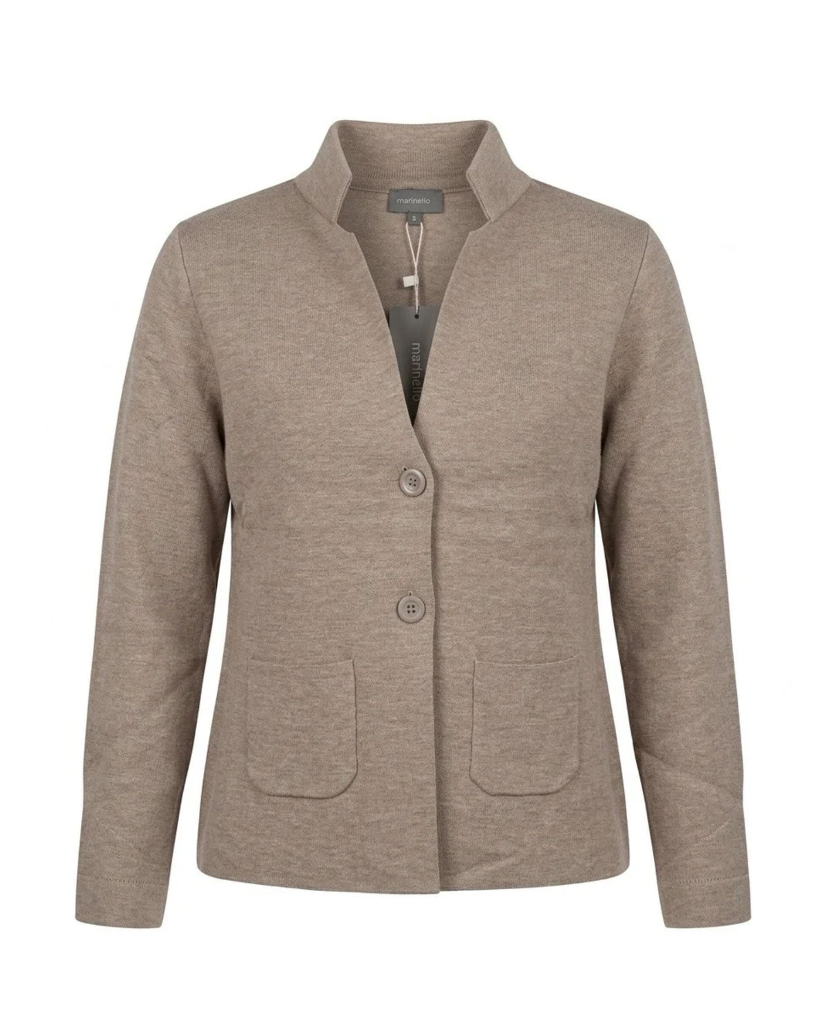 Marinello Vestjasje Met Opstaand kraagje taupe verkocht door Marijke Mode