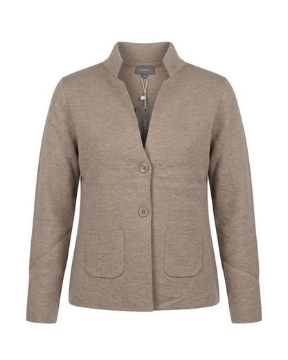 Marinello Vestjasje Met Opstaand kraagje taupe verkocht door Marijke Mode