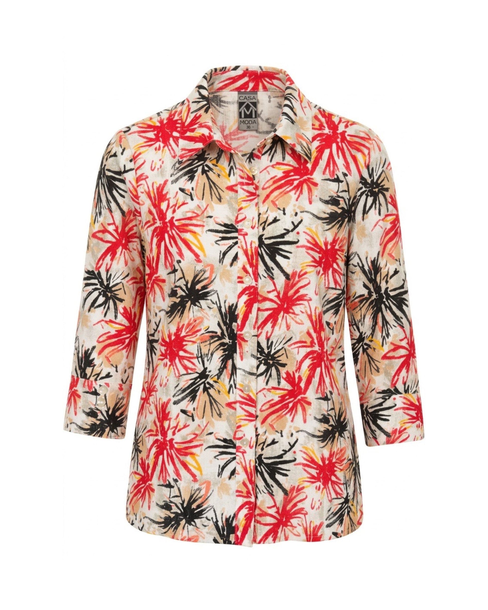 sensia blouses met driekwart mouwen bij marijke mode