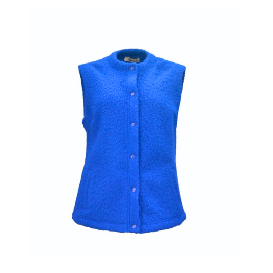 sensia gilet boucle bodywarmmer teddy bij marijke mode