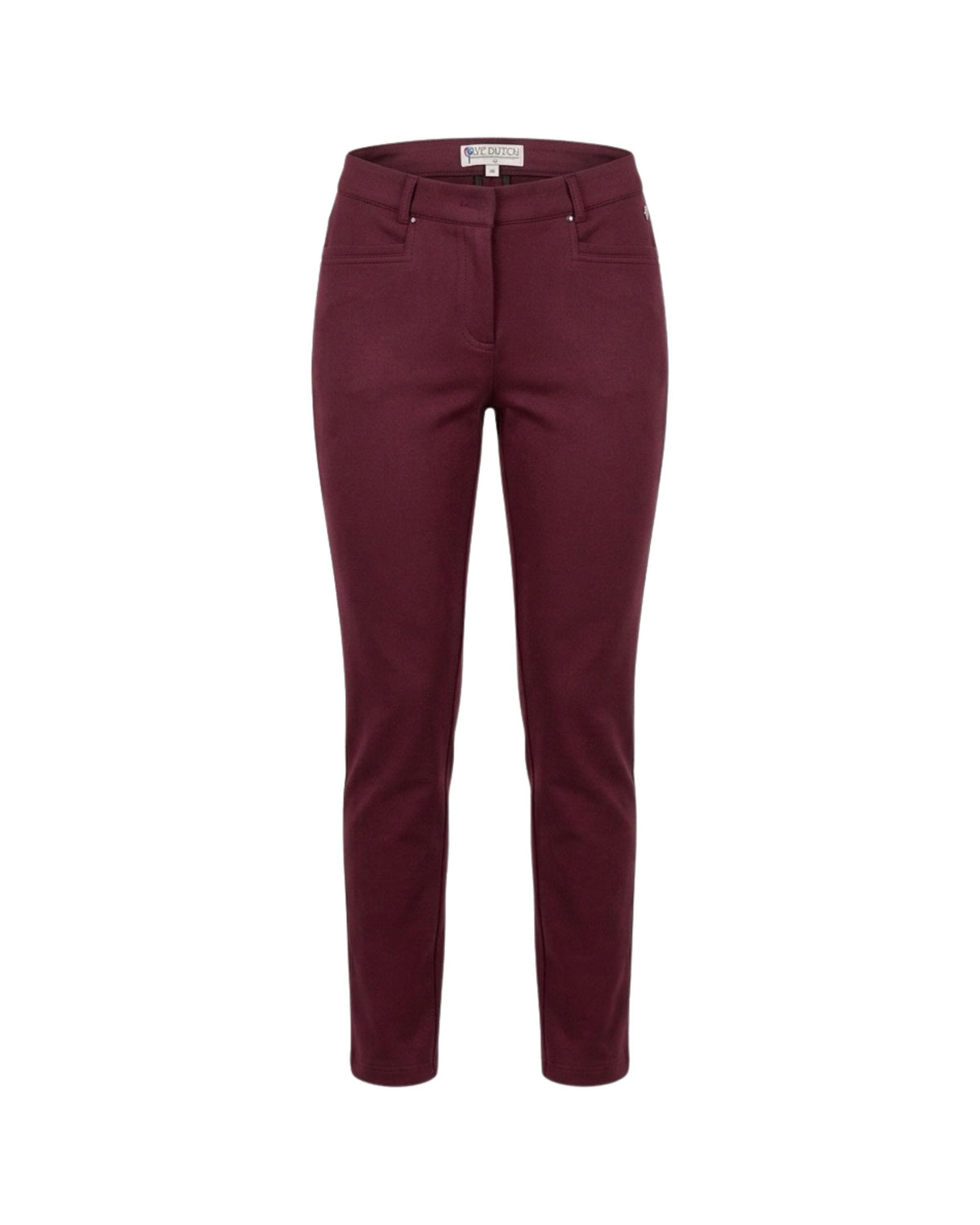 dames pantalon van sensia Fashion met micro-suèdine look en rechte pijpen, verkrijgbaar bij Marijke Mode.