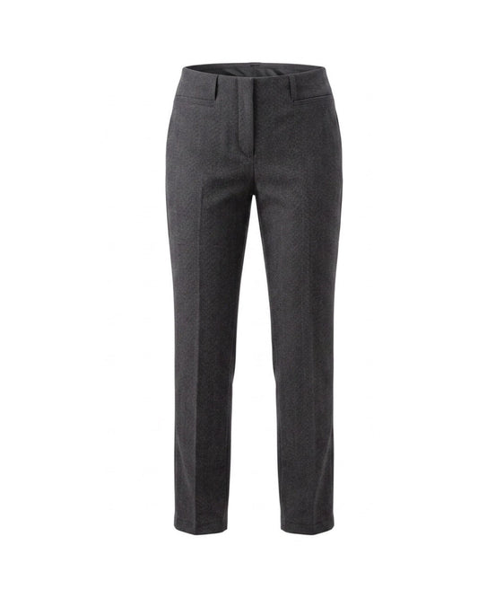 Sensia Fashion Penny Pantalon – Slim Fit - Visgraadje Bruin (korte lengtemaat) bij marijke mode