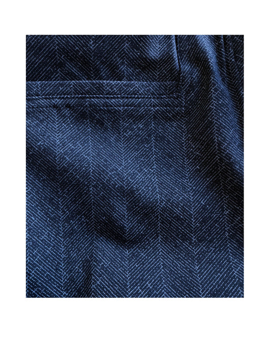 Sensia Fashion Penny Pantalon – Slim Fit - Visgraadje Donkerblauw (korte lengtemaat) bij marijke mode