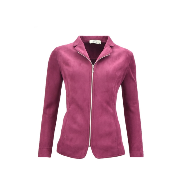 sensia fashion suedine blazer met ritssluiting. verkocht door marijke mode
