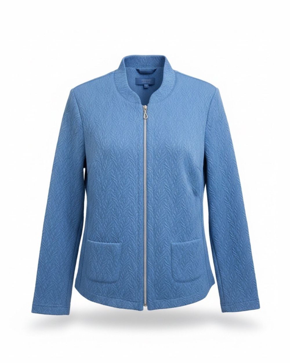 Vestjasje Sensia Fashion Risola met bloemen dessin, opstaand boord en ritssluiting verkocht door Marijke Mode