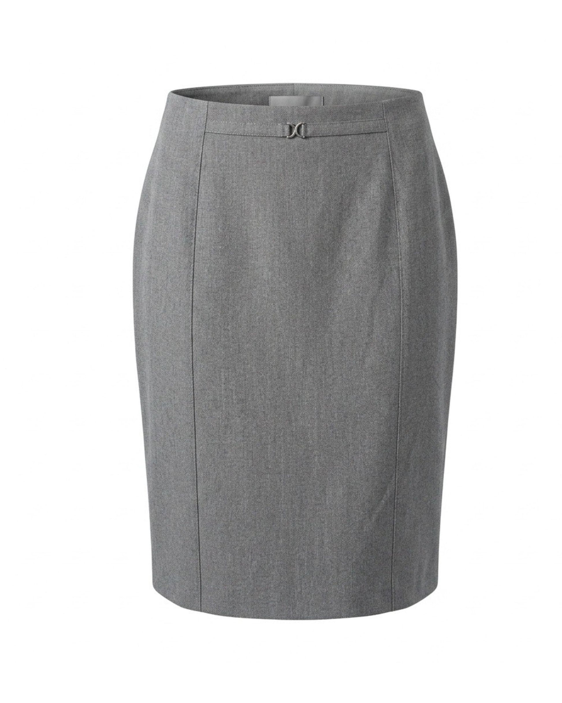 Sensia Fashion rok Rambla met zilverkleurige gesp en recht model – Marijke Mode