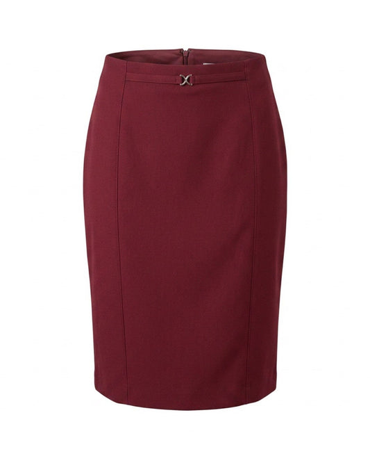 Sensia Fashion rok Rambla met zilverkleurige gesp en recht model – Marijke Mode