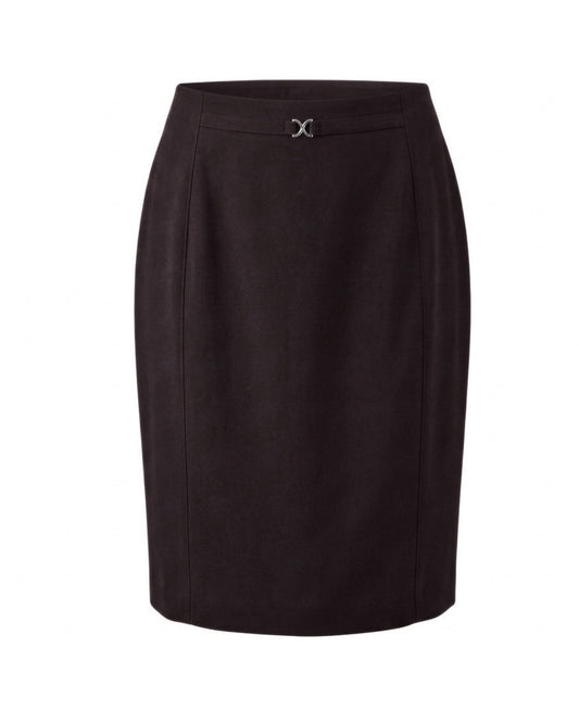 Sensia Fashion rok Rambla met zilverkleurige gesp en recht model – Marijke Mode