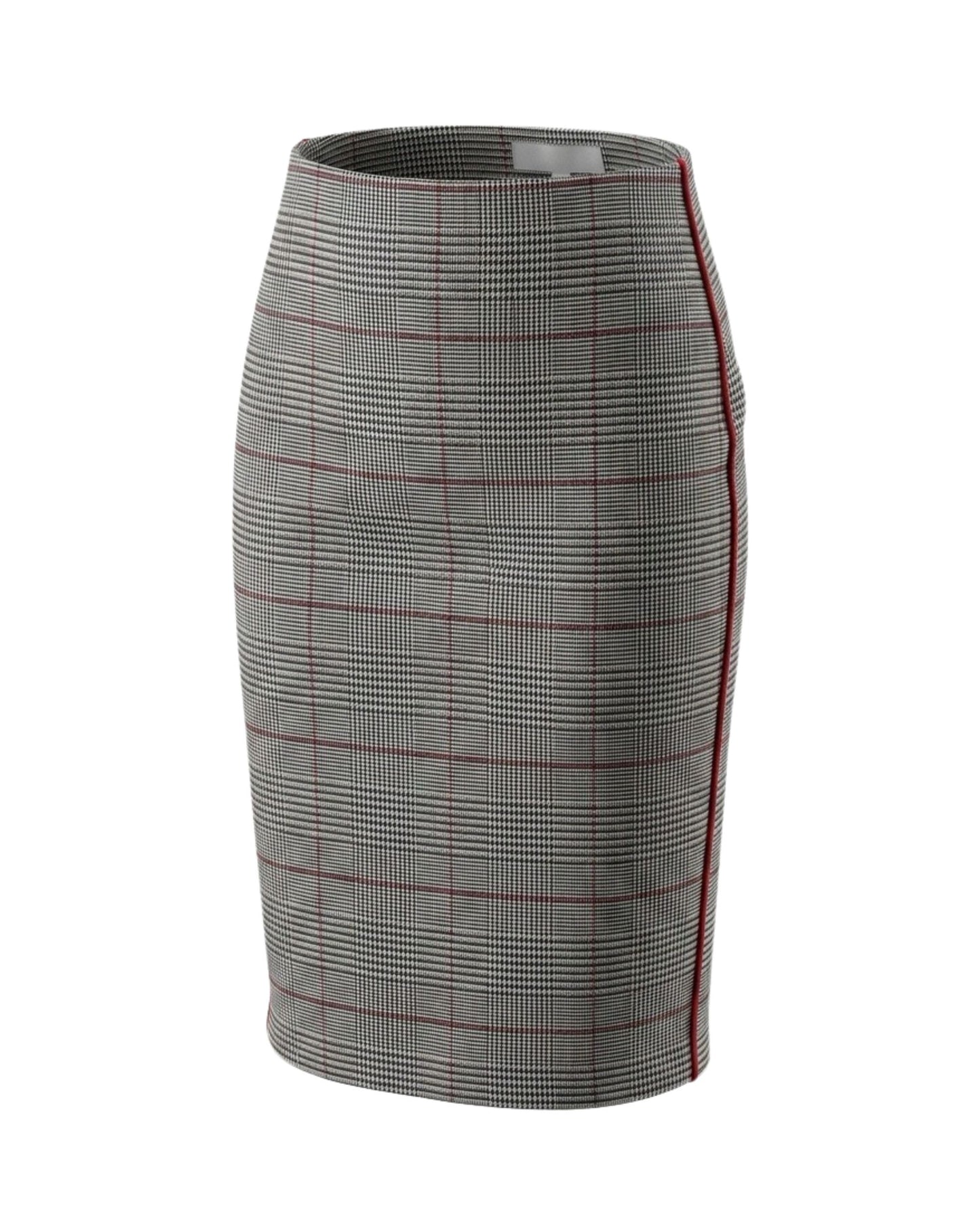 Sensia Fashion gevoerde rok met zwart-rood ruitdessin – Marijke Mode