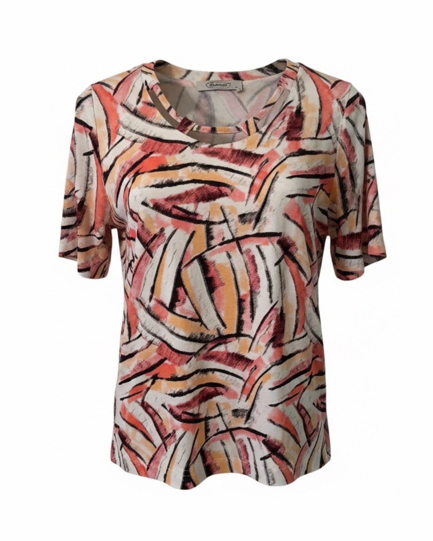 sensia shirt met ronde hals en korte mouwen. bij marijkemode