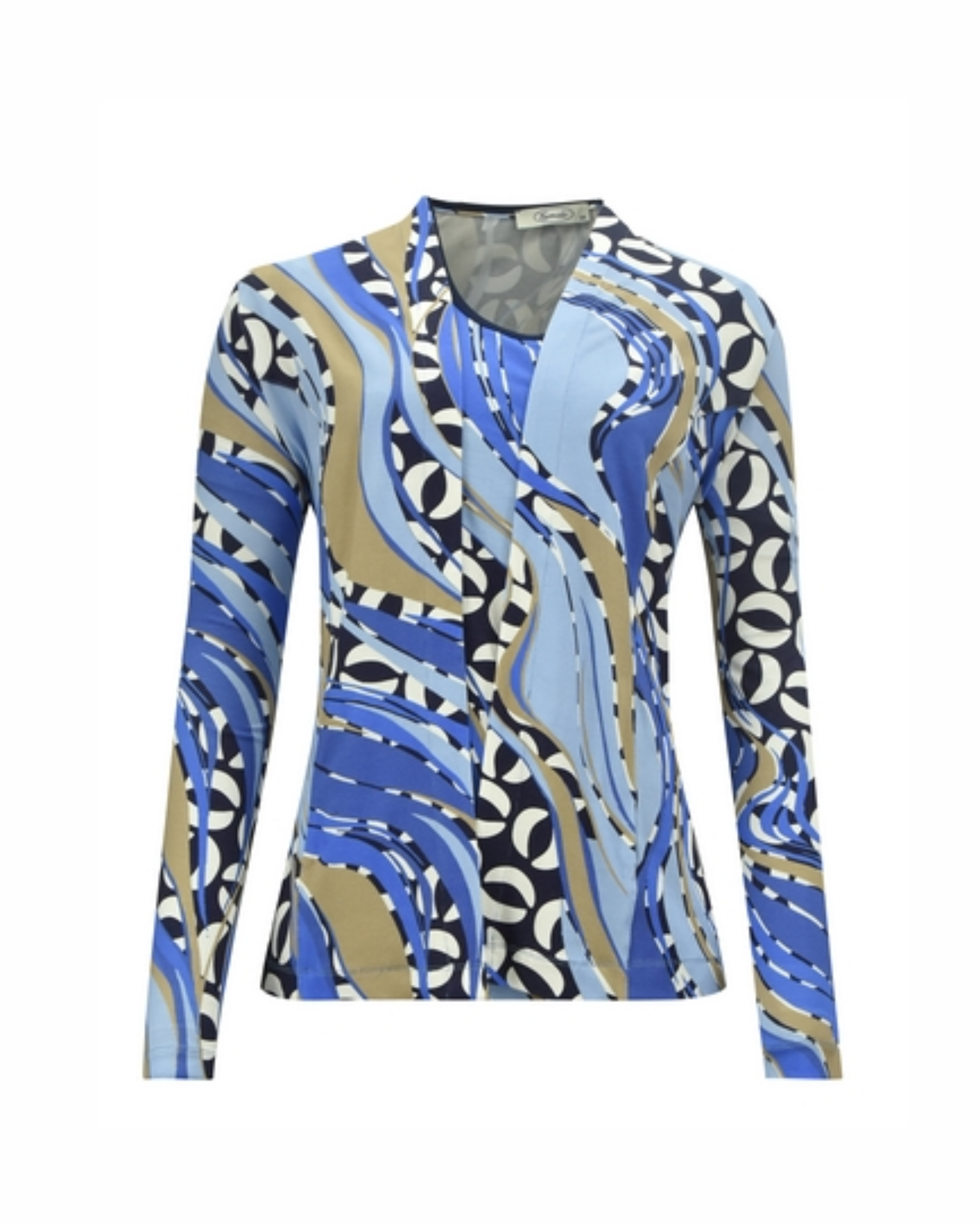 Sensia tweedelige twinset dames in vrolijke voorjaarskleuren – comfortabel vest en shirt | Marijke Mode