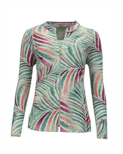 Sensia tweedelige twinset dames in vrolijke voorjaarskleuren – comfortabel vest en shirt | Marijke Mode